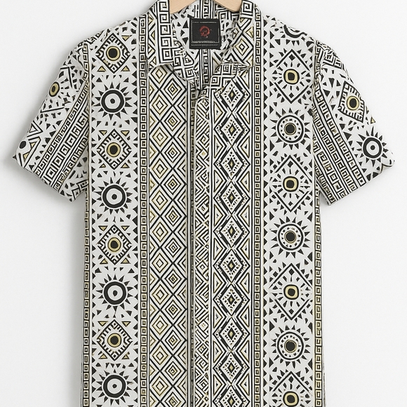 Akademiks Other - Akademiks Geometric Black and White Men's Shirt